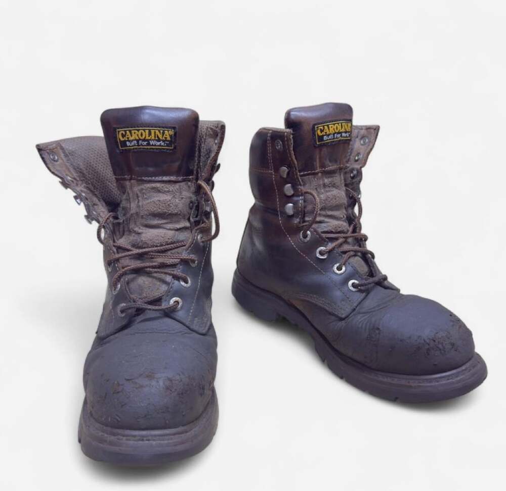 Carolina CA3557 Brown Leather Waterproof 6" Work Boots Men's Size 9.5 2E
